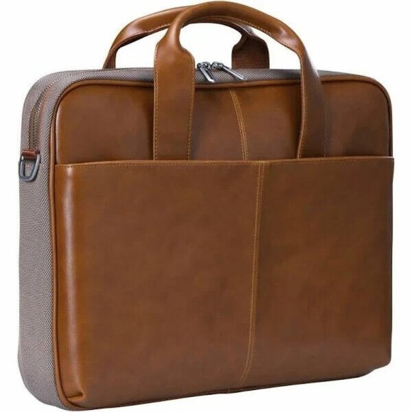 Blackweb Brown Vegan Leather Laptop Bag/Shoulder Strap New with Tags Blackweb - Picture 1 of 4